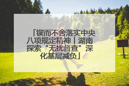 锲而不舍落实中央八项规定精神丨湖南探索“无扰督查”深化基层减负