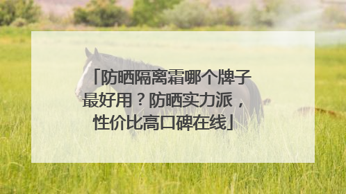 防晒隔离霜哪个牌子最好用？防晒实力派，性价比高口碑在线