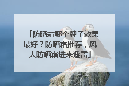 防晒霜哪个牌子效果最好？防晒霜推荐，风大防晒霜进来避雷
