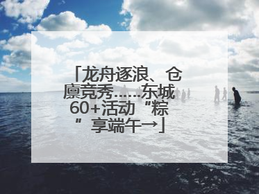 龙舟逐浪、仓廪竞秀……东城60+活动“粽”享端午→