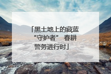 黑土地上的藏蓝“守护者” 春耕警务进行时