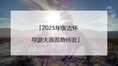 2025年张吉怀导游大赛蓄势待发