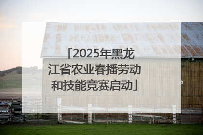 2025年黑龙江省农业春播劳动和技能竞赛启动