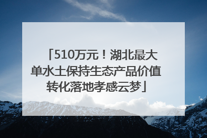 510万元！湖北最大单水土保持生态产品价值转化落地孝感云梦