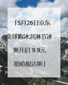 5月26日京东全球购冰淇淋节冰爽开启 9.9元抢哈根达斯