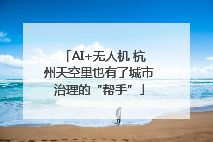AI+无人机 杭州天空里也有了城市治理的“帮手”